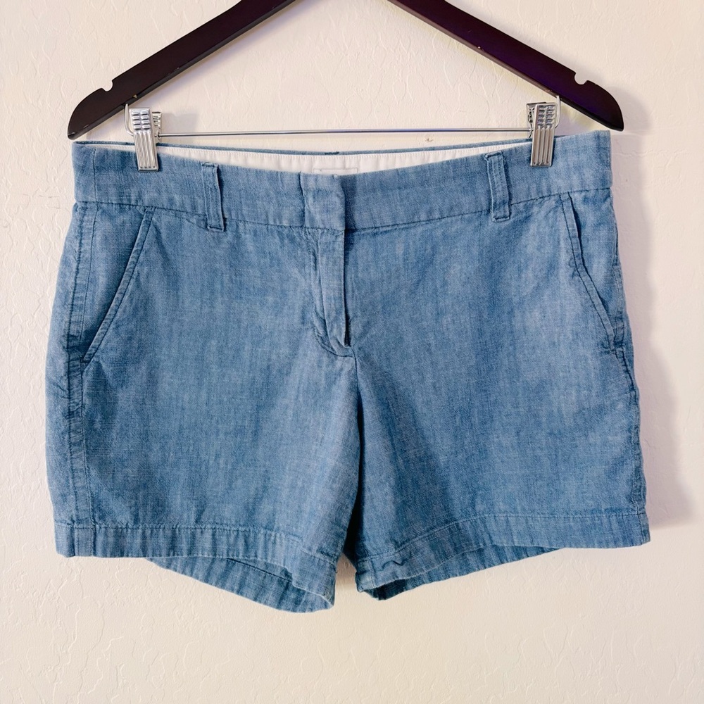 J by J. Crew Light Blue‎ Cotton Jean Shorts 8 Style B9356